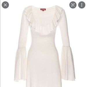 NWOT Staud White Cream Elrow Knit Midi Dress